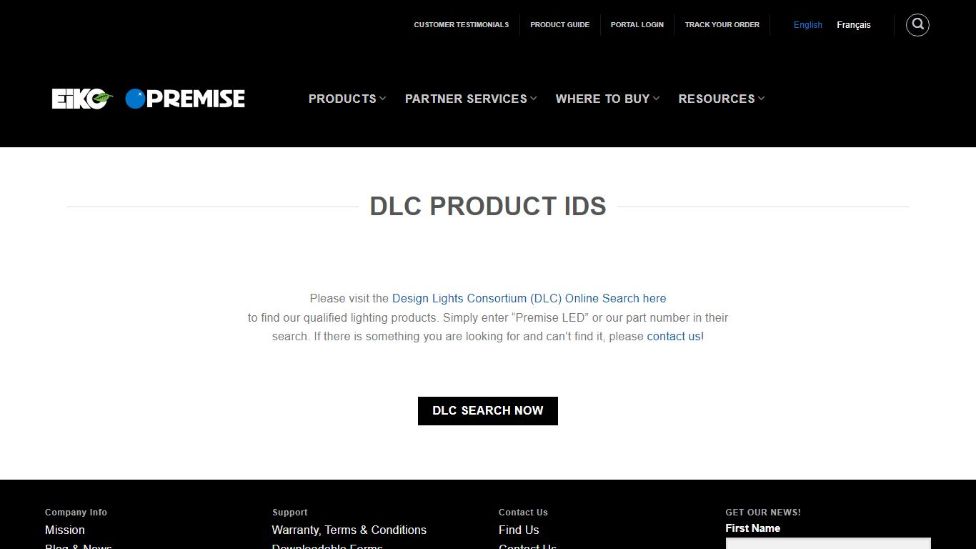 DLC Product ID Lookup | Premise LED Inc. | Serving Canada & USA